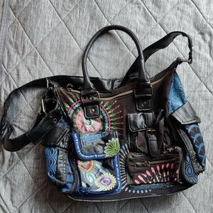 Deigual Colorful Embroidered Women's Bag